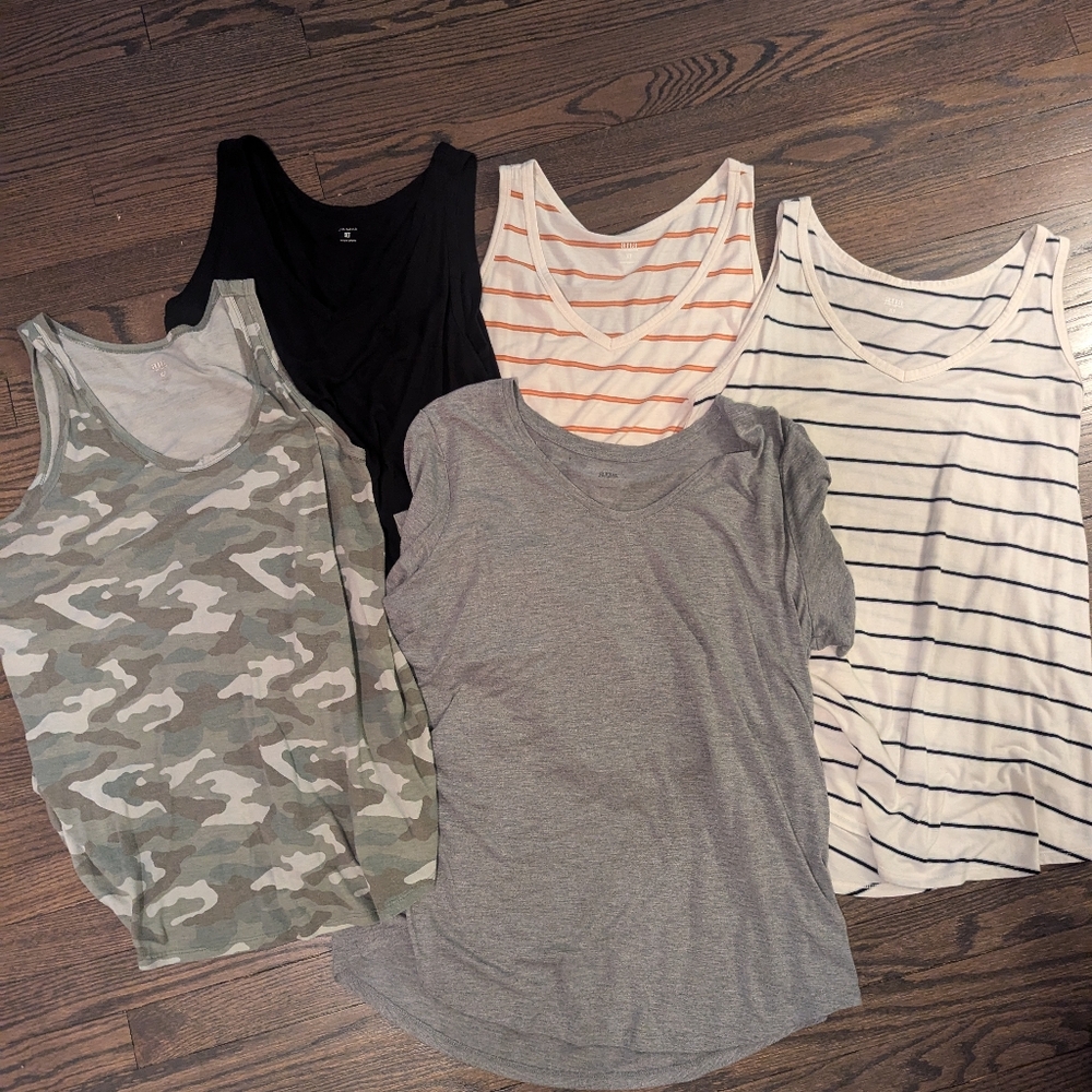 5 women's shirts (4 tanks, one t shirt)